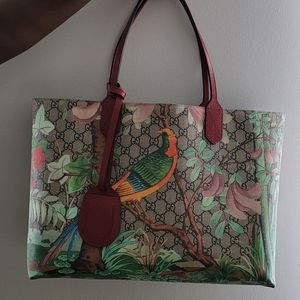 Authentic Gucci Tian GG Supreme & Leather Tote